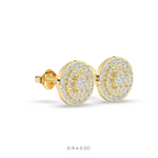 BLOOMING CIRCLE DIAMOND EAR STUDS