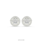 PETAL SHINE DIAMOND STUD EARRINGS