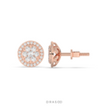 PETAL SHINE DIAMOND STUD EARRINGS