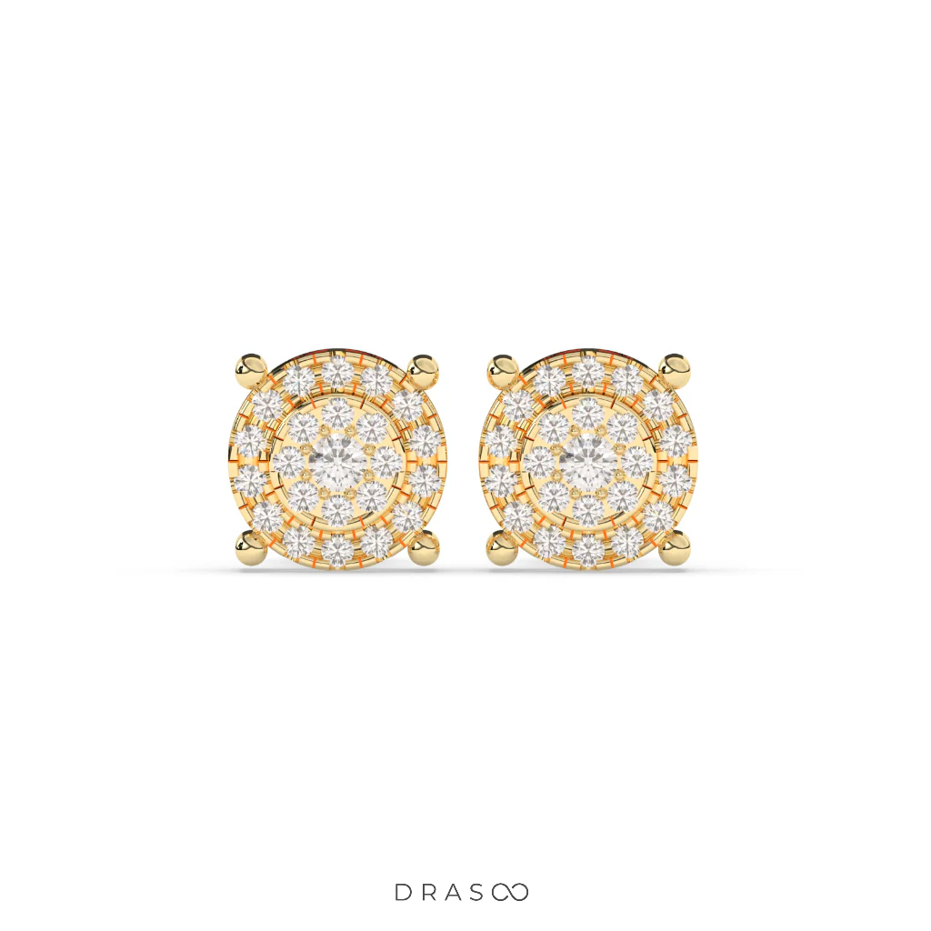 4 DOT FLORAL STUD EARRINGS