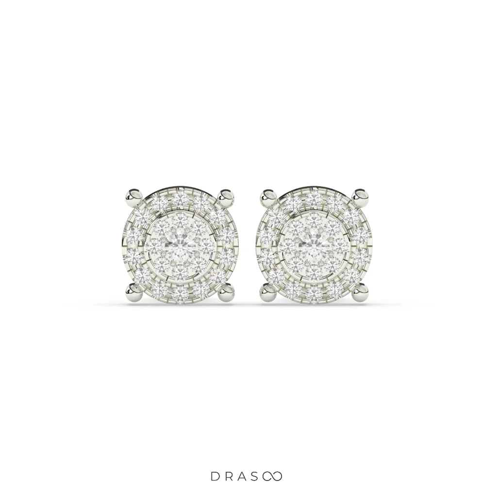 4 DOT FLORAL STUD EARRINGS