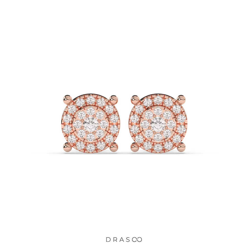 4 DOT FLORAL STUD EARRINGS