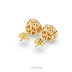 GRAND ROUND CLUSTER STUD EARRINGS