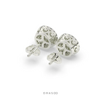 GRAND ROUND CLUSTER STUD EARRINGS