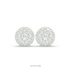 GRAND ROUND CLUSTER STUD EARRINGS
