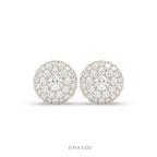 GRAND ROUND CLUSTER STUD EARRINGS