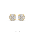 MARQUISE CLUSTER DIAMOND STUD EARRINGS