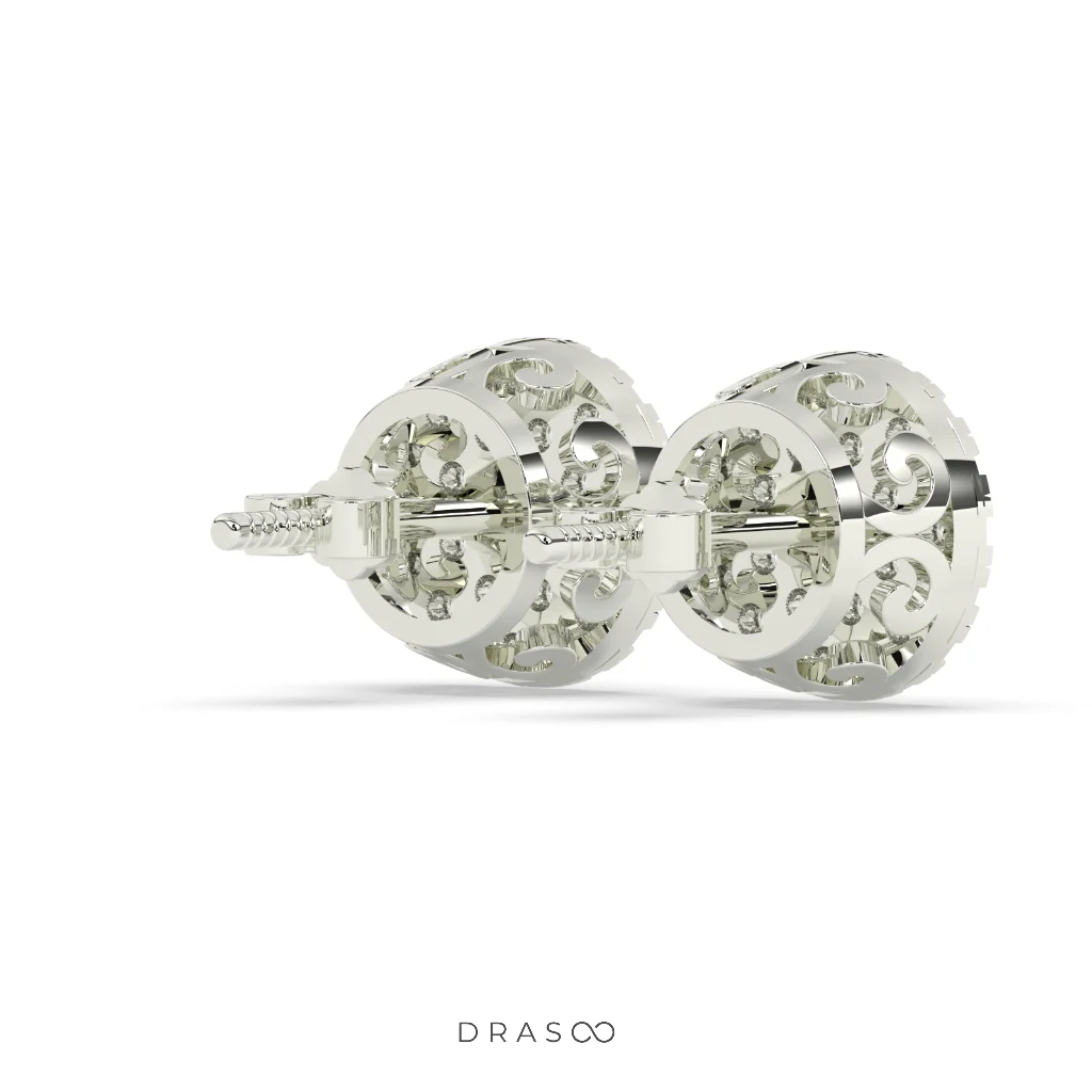 CLASSIC CLUSTER ROUND STUD EARRINGS