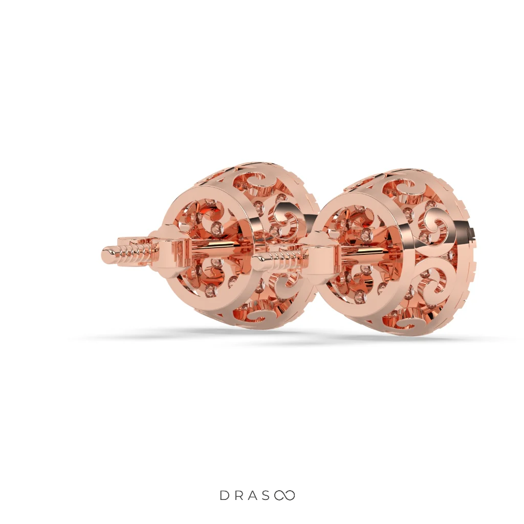 CLASSIC CLUSTER ROUND STUD EARRINGS