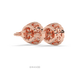 CLASSIC CLUSTER ROUND STUD EARRINGS