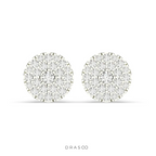 CLASSIC CLUSTER ROUND STUD EARRINGS