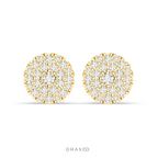 CLASSIC CLUSTER ROUND STUD EARRINGS