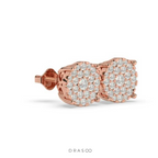 SPARKLE BLOOM ROUND STUD EARRINGS