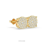 SPARKLE BLOOM ROUND STUD EARRINGS