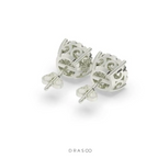 SPARKLE BLOOM ROUND STUD EARRINGS
