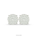 SPARKLE BLOOM ROUND STUD EARRINGS