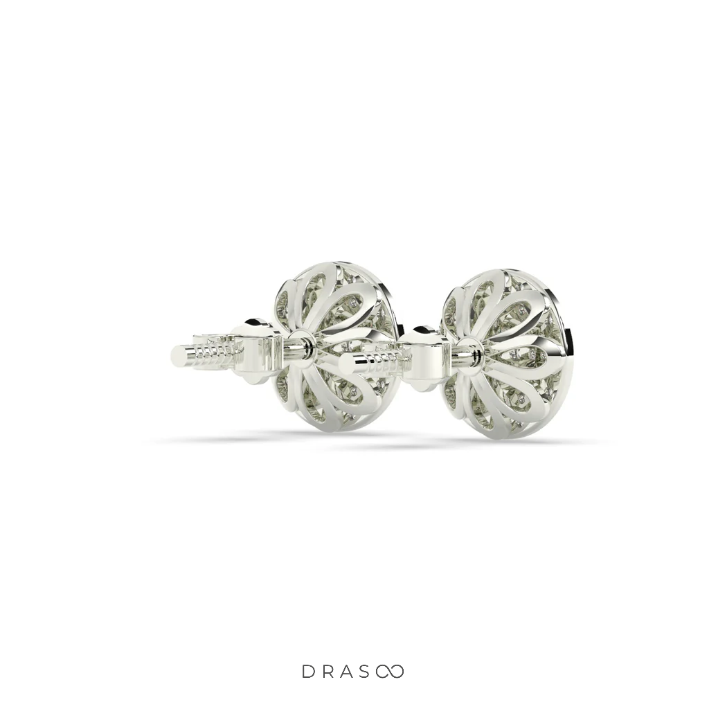 GOLDEN RADIANCE DIAMOND STUD EARRINGS