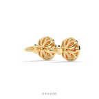 GOLDEN RADIANCE DIAMOND STUD EARRINGS