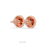 DIAMOND DOME STUD EARRINGS BOLD