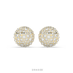 DIAMOND DOME STUD EARRINGS BOLD