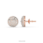 DIAMOND DOME STUD EARRINGS BOLD
