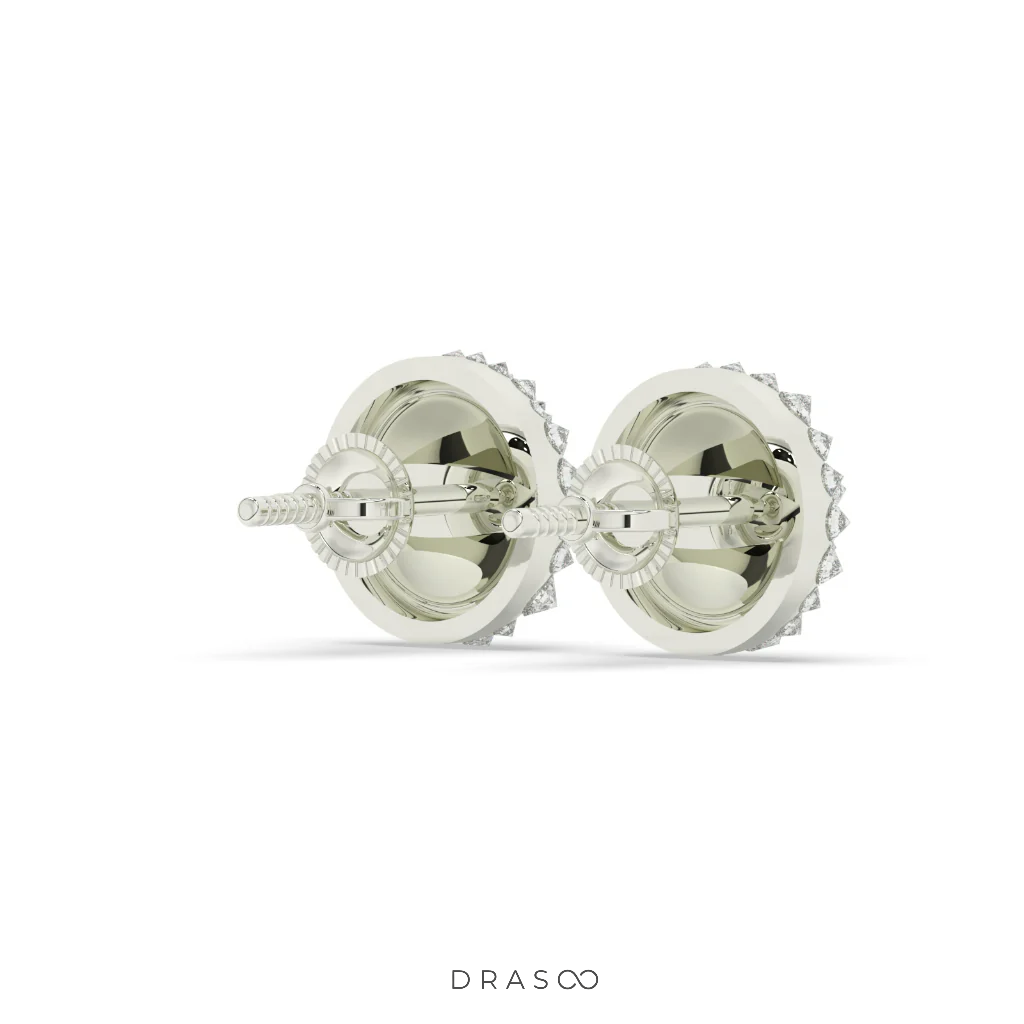 DIAMOND DOME STUD EARRINGS BOLD