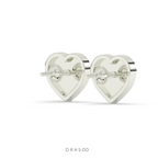 PINK HEART DIAMOND LOVE STUDS