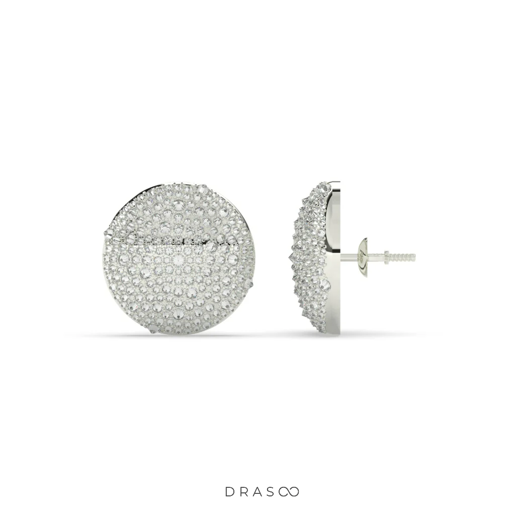 DIAMOND TEXTURE SHINE EAR BUTTONS