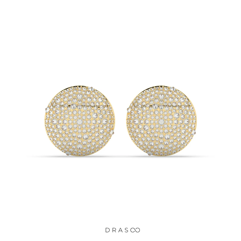 DIAMOND TEXTURE SHINE EAR BUTTONS