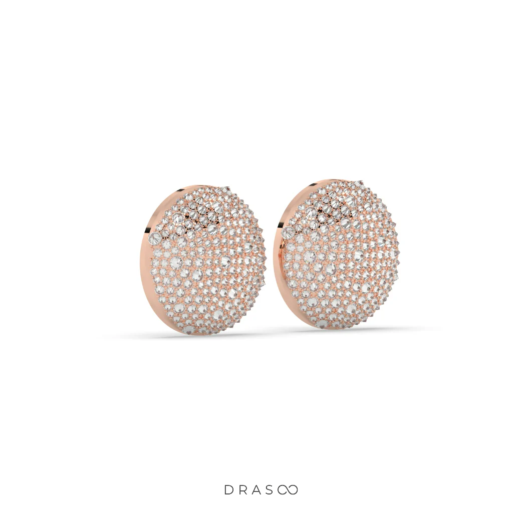 DIAMOND TEXTURE SHINE EAR BUTTONS