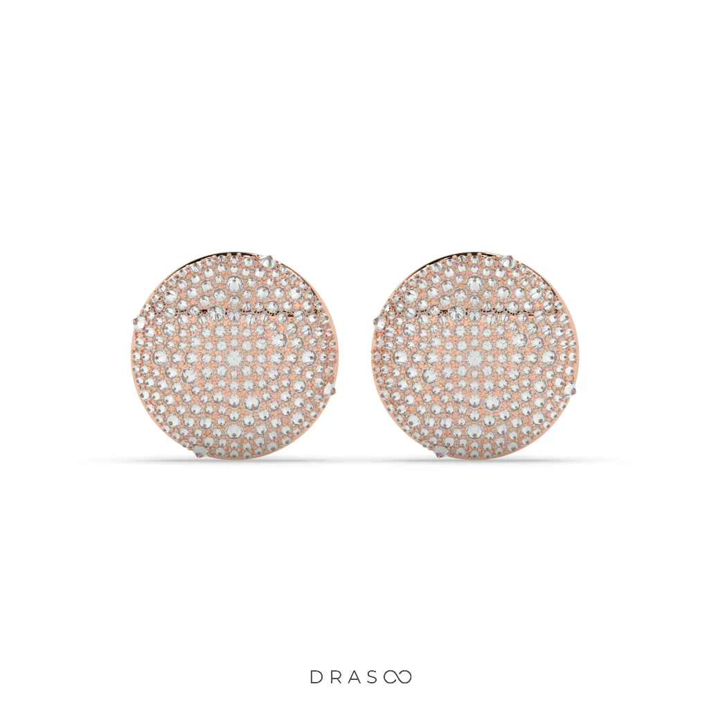 DIAMOND TEXTURE SHINE EAR BUTTONS