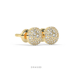 LUXURY SPARKLE DIAMOND BUTTON STUDS