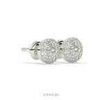 LUXURY SPARKLE DIAMOND BUTTON STUDS