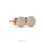 LUXURY SPARKLE DIAMOND BUTTON STUDS