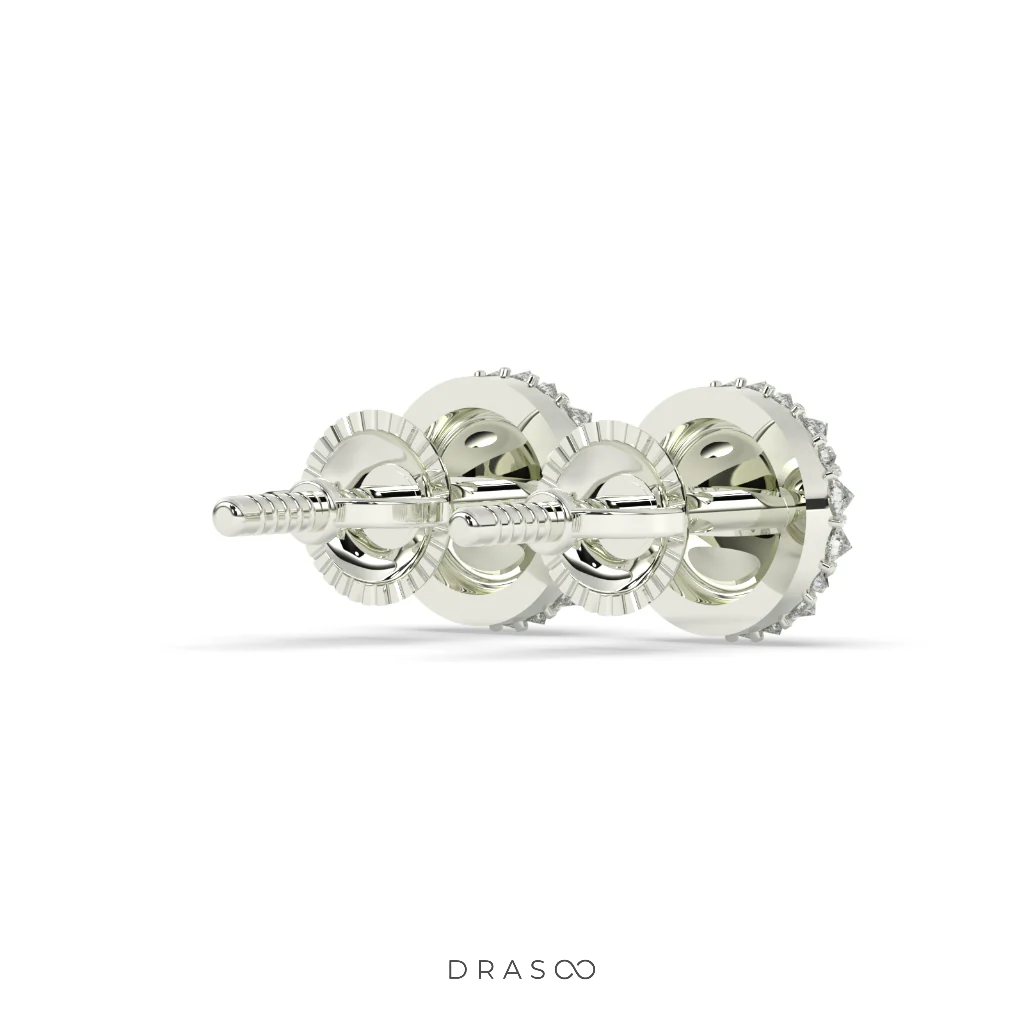 LUXURY SPARKLE DIAMOND BUTTON STUDS
