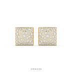 SQUARE PAVÉ DIAMOND STUD EARRINGS