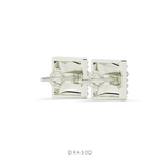 SQUARE PAVÉ DIAMOND STUD EARRINGS