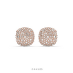 ROUND CLUSTER STONE STUD EARRINGS