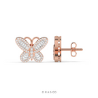 BUTTERFLY SHIMMER DIAMOND STUD EARRINGS