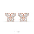 BUTTERFLY SHIMMER DIAMOND STUD EARRINGS