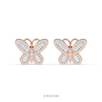 BUTTERFLY SHIMMER DIAMOND STUD EARRINGS