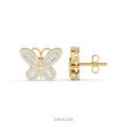 BUTTERFLY SHIMMER DIAMOND STUD EARRINGS