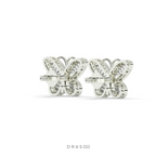BUTTERFLY SHIMMER DIAMOND STUD EARRINGS