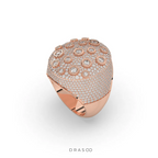 LUNAR GOLD DIAMOND STATEMENT RING