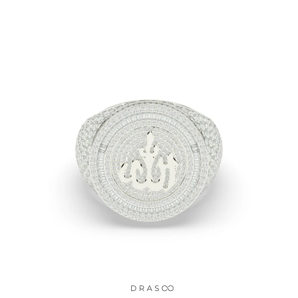 ALLAH SCRIPT FAITH DIAMOND RING