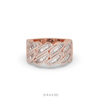 BRAIDED BAGUETTE DIAMOND BAND
