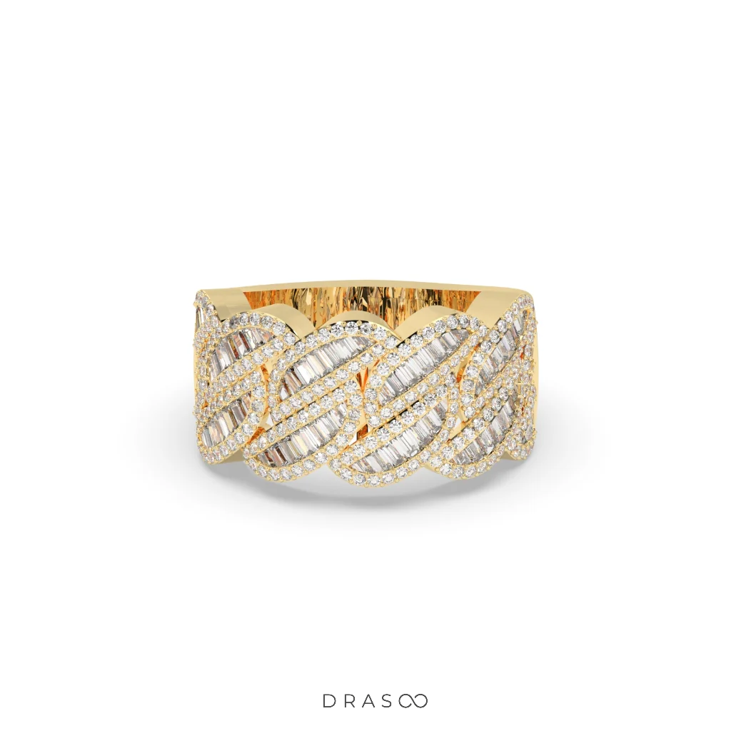 BRAIDED BAGUETTE DIAMOND BAND