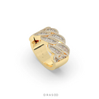 BRAIDED BAGUETTE DIAMOND BAND