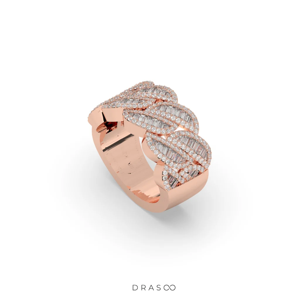 BRAIDED BAGUETTE DIAMOND BAND