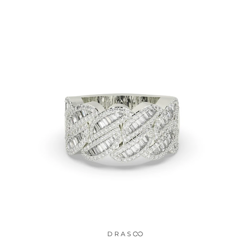 BRAIDED BAGUETTE DIAMOND BAND